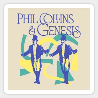 listen to phil collins and genesis vintage design Magnet